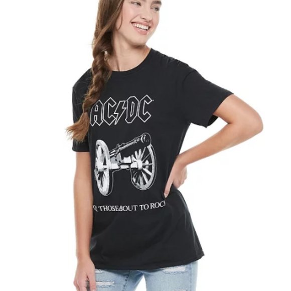 Juniors' AC🗲DC "For Those About To Rock" Cannon Tee - Picture 2 of 3